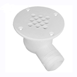 TH Marine 90 Degree Cockpit Scupper Drain - White